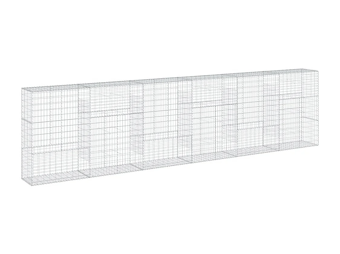 Panier gabion avec couvercle 600x50x150 cm fer galvanisé