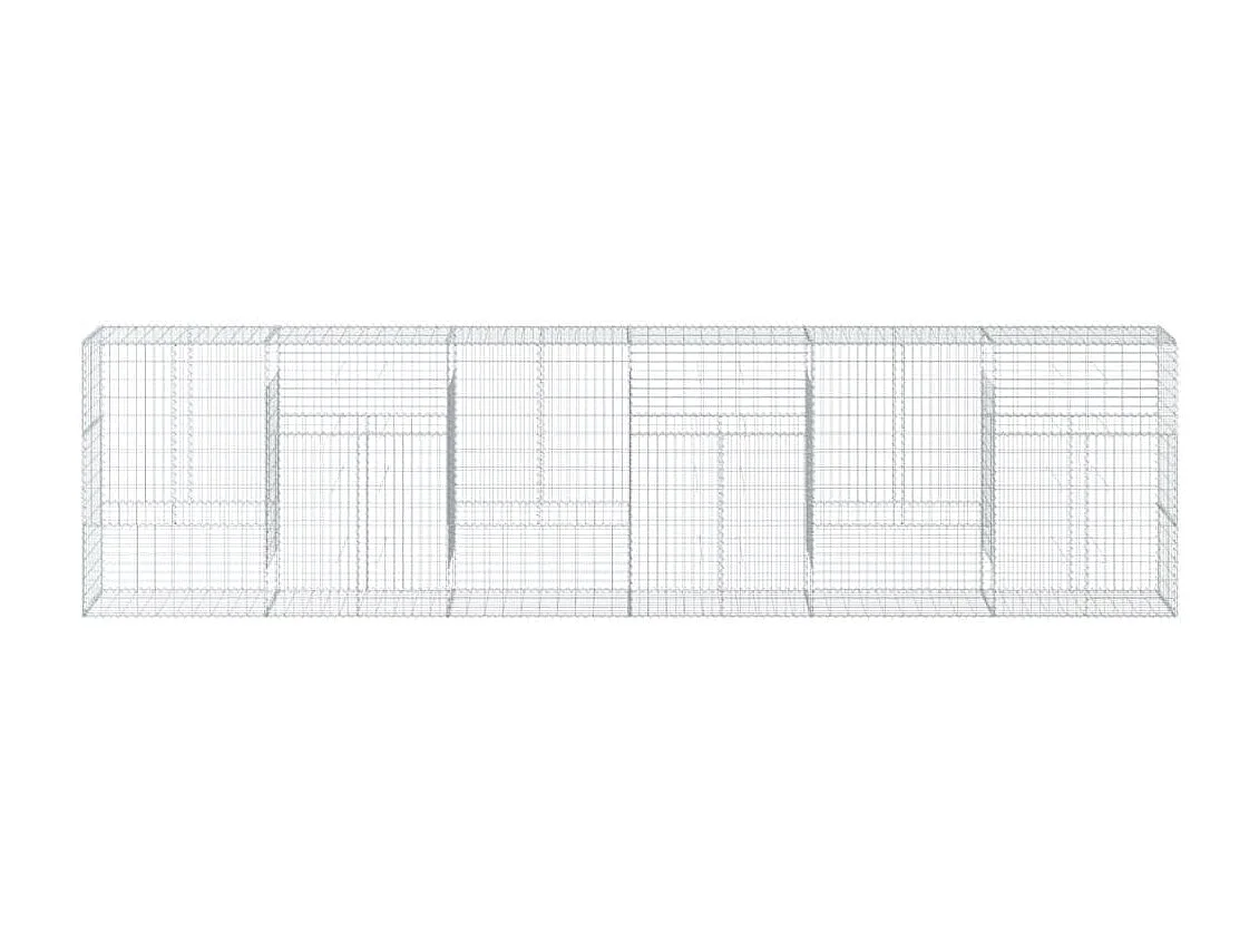 Panier gabion avec couvercle 600x50x150 cm fer galvanisé