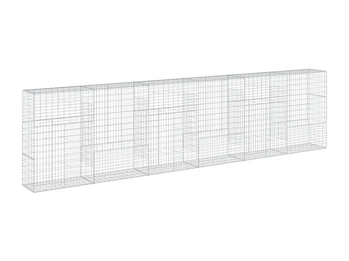 Panier gabion avec couvercle 600x50x150 cm fer galvanisé