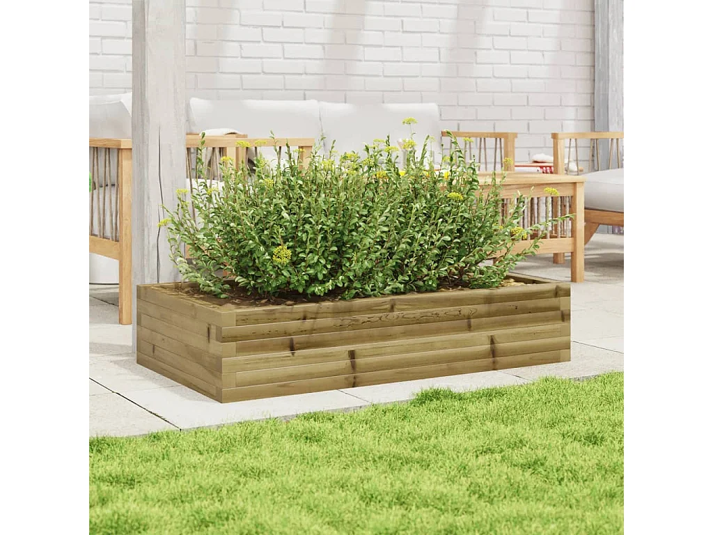 Jardinière 110x60x23 cm bois de pin imprégné