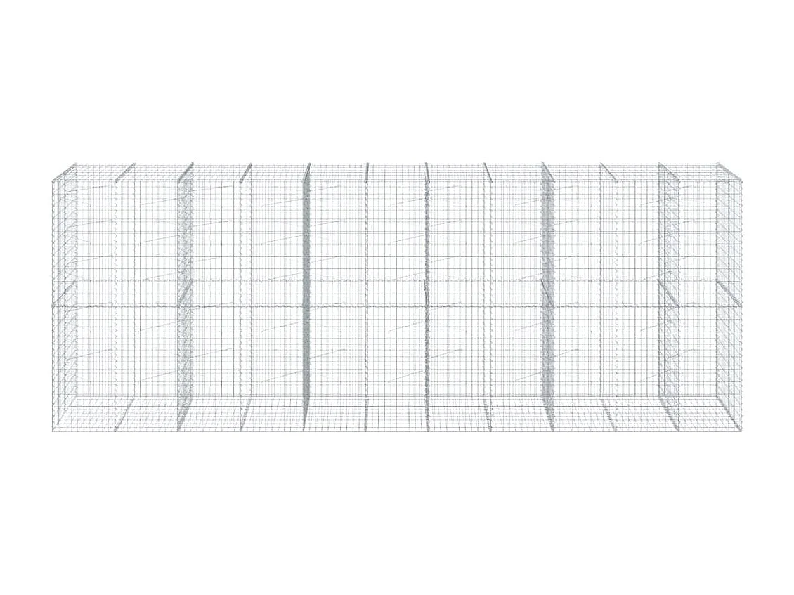 Panier gabion avec couvercle 550x100x200 cm fer galvanisé