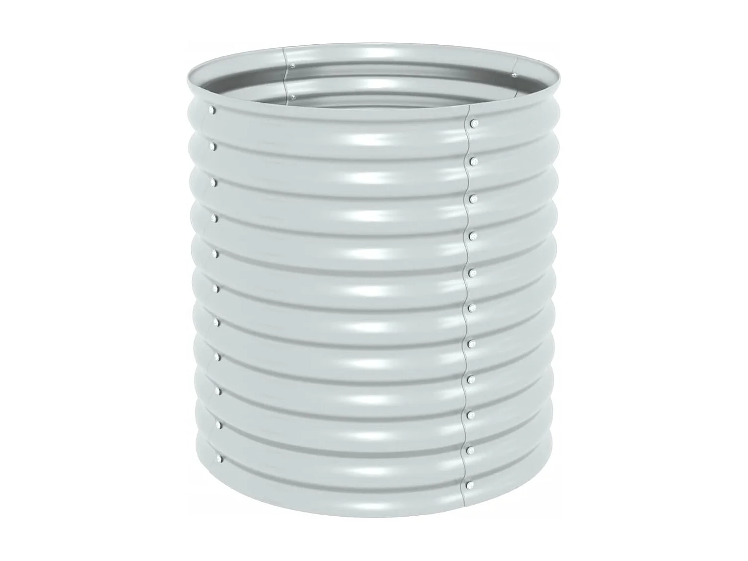 Canteiro/vaso elevado aço galvanizado 80x80x81 cm prateado