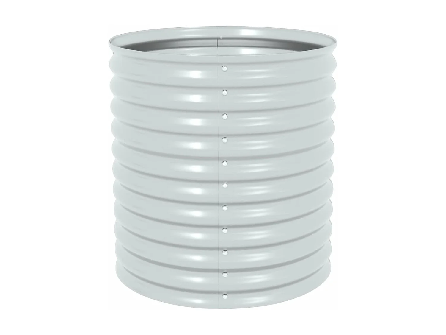 Canteiro/vaso elevado aço galvanizado 80x80x81 cm prateado