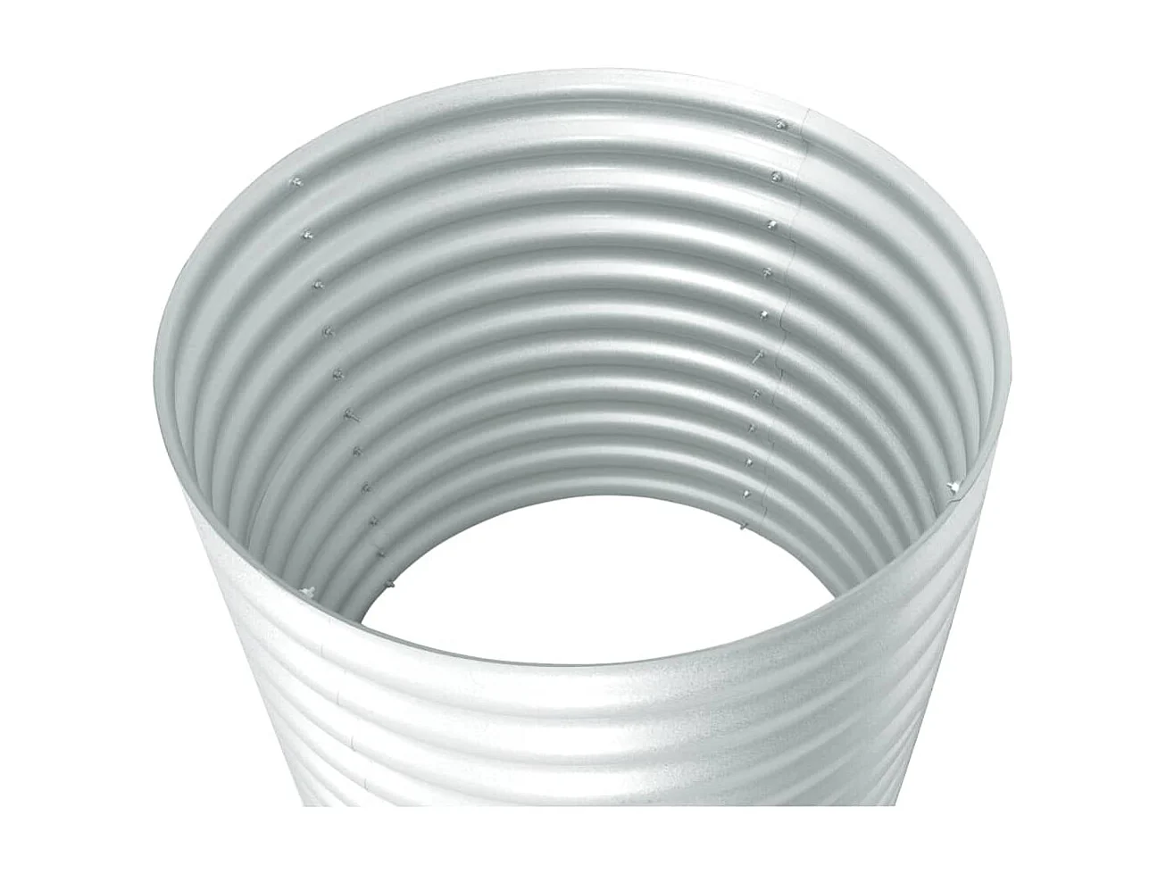 Canteiro/vaso elevado aço galvanizado 80x80x81 cm prateado