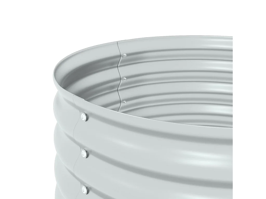 Canteiro/vaso elevado aço galvanizado 80x80x81 cm prateado