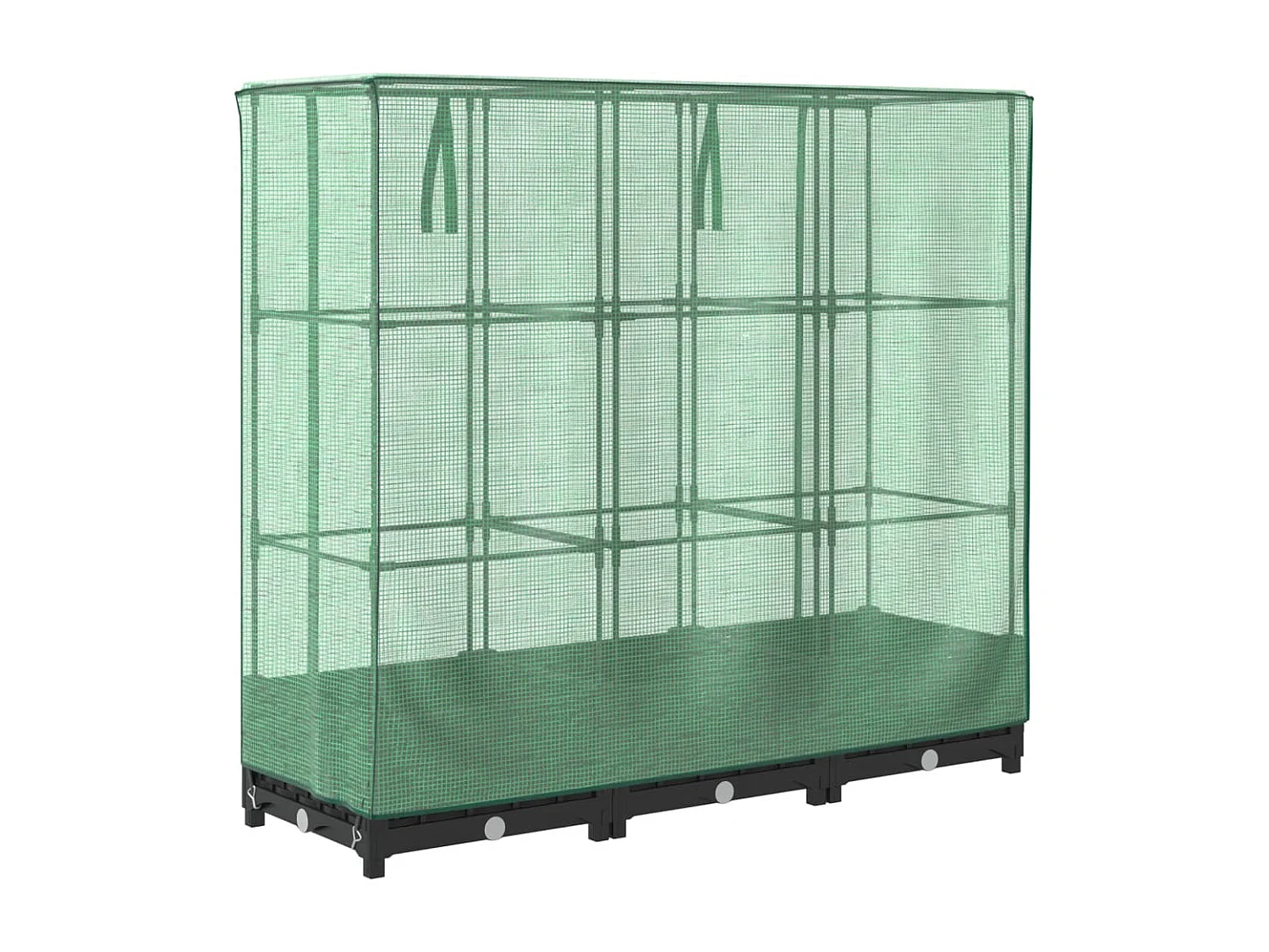 Hochbeet mit Gewächshaus-Aufsatz Rattan-Optik 120x40x123 cm