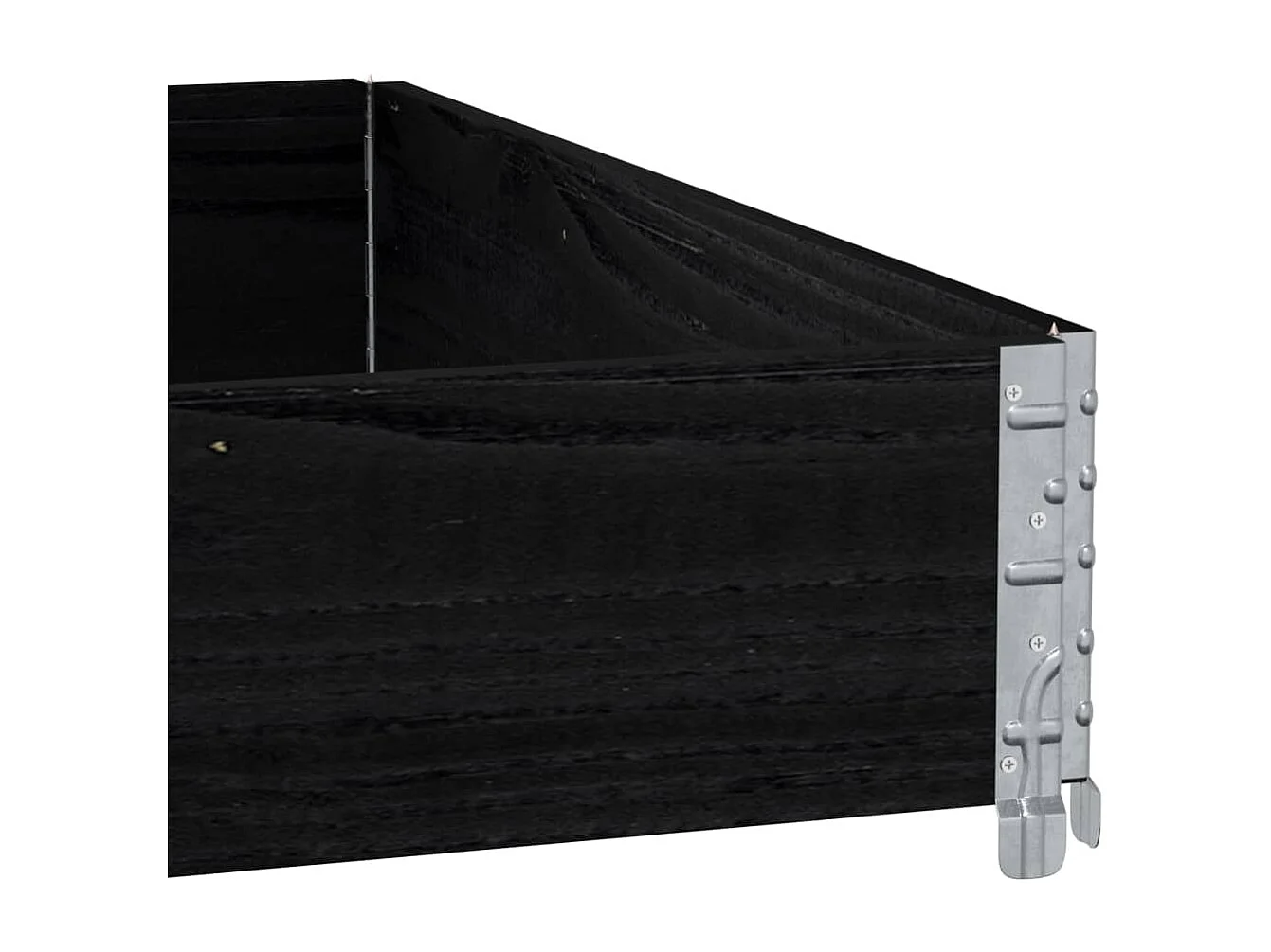 Fioriera da Giardino Nera 100x100 cm in Legno Massello di Pino