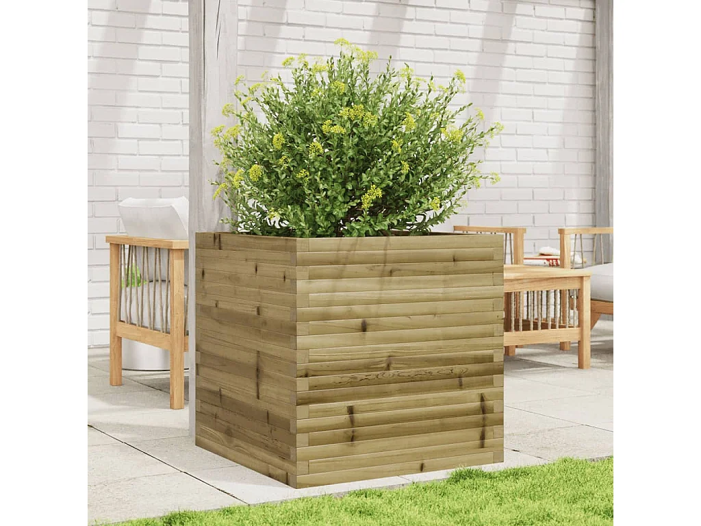 Jardinière 70x70x68,5 cm bois de pin imprégné