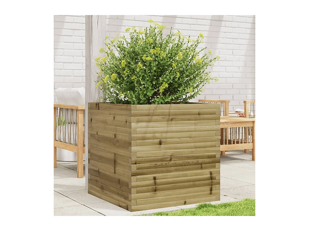 Plantenbak 70x70x68,5 cm geïmpregneerd grenenhout