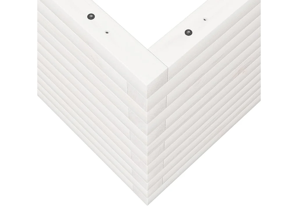 Jardinière blanc 70x70x45,5 cm bois de pin massif