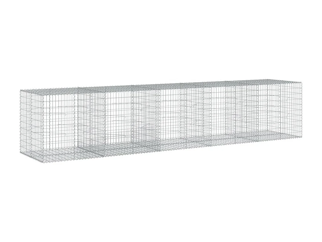 Panier gabion avec couvercle 500x100x100 cm fer galvanisé