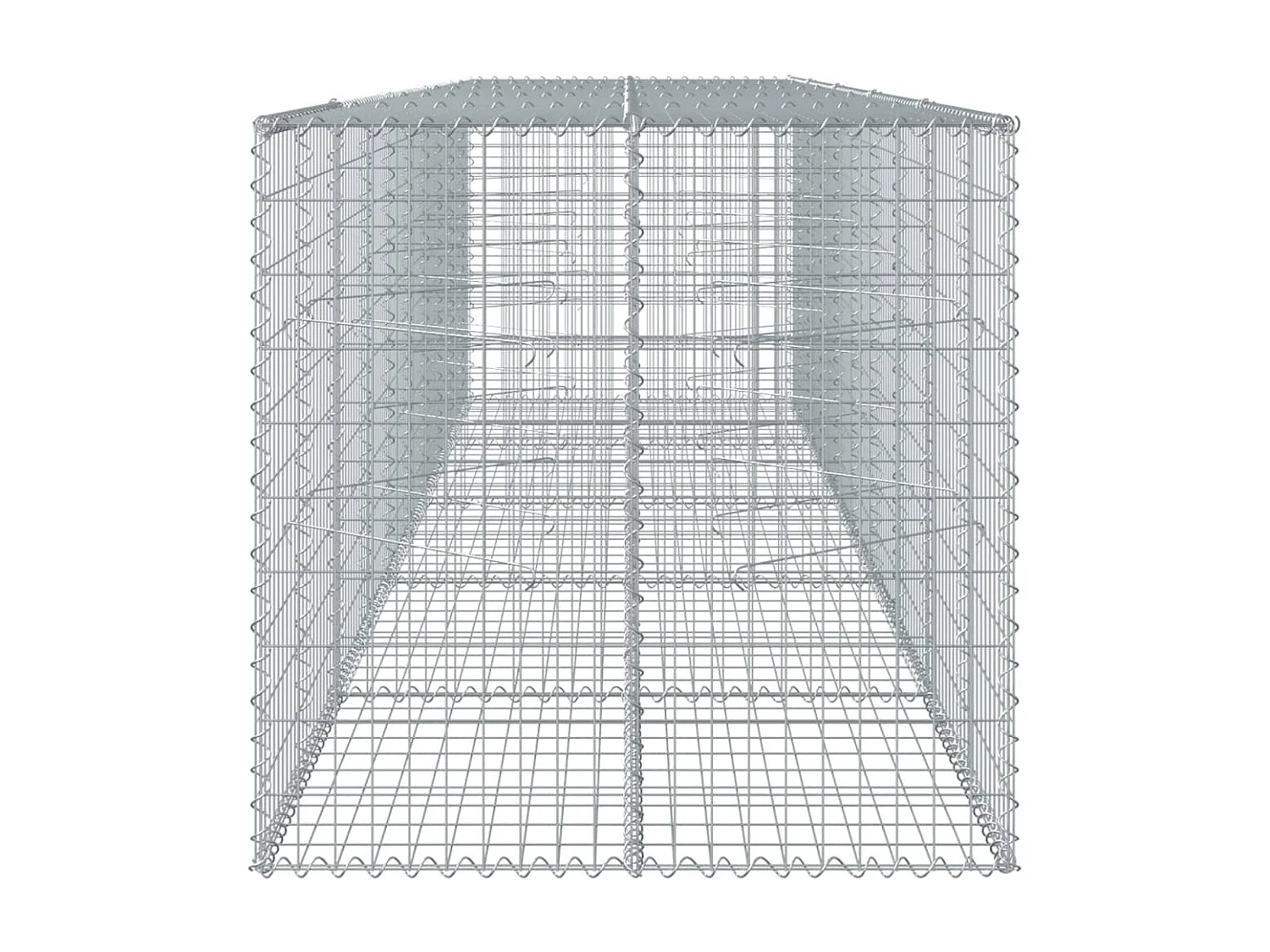 Gabione mit Deckel 500x100x100 cm Verzinktes Eisen