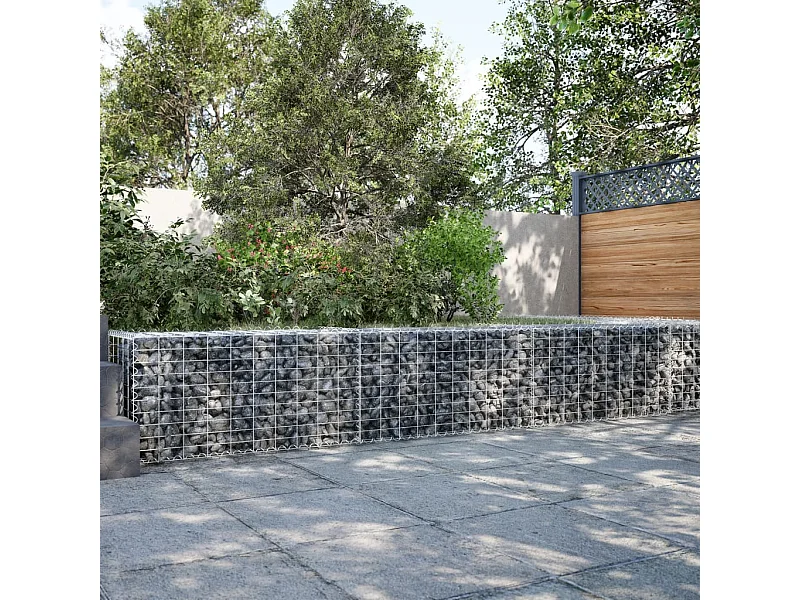 Cesto Gabbione con Copertura 300x50x50 cm Ferro Zincato