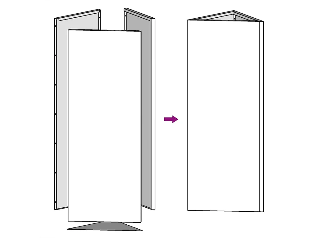 Jardinière vert olive triangulaire 40x34,5x70 cm acier