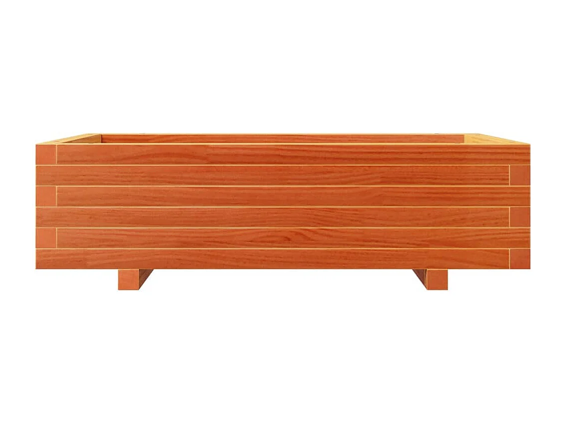 Jardinière cire marron 90x60x26,5 cm bois de pin massif