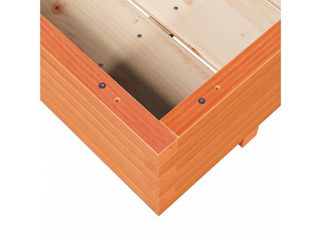 Jardinière cire marron 90x60x26,5 cm bois de pin massif