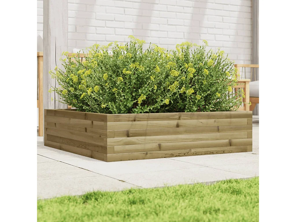 Fioriera da Giardino 90x90x23 cm in Legno di Pino Impregnato