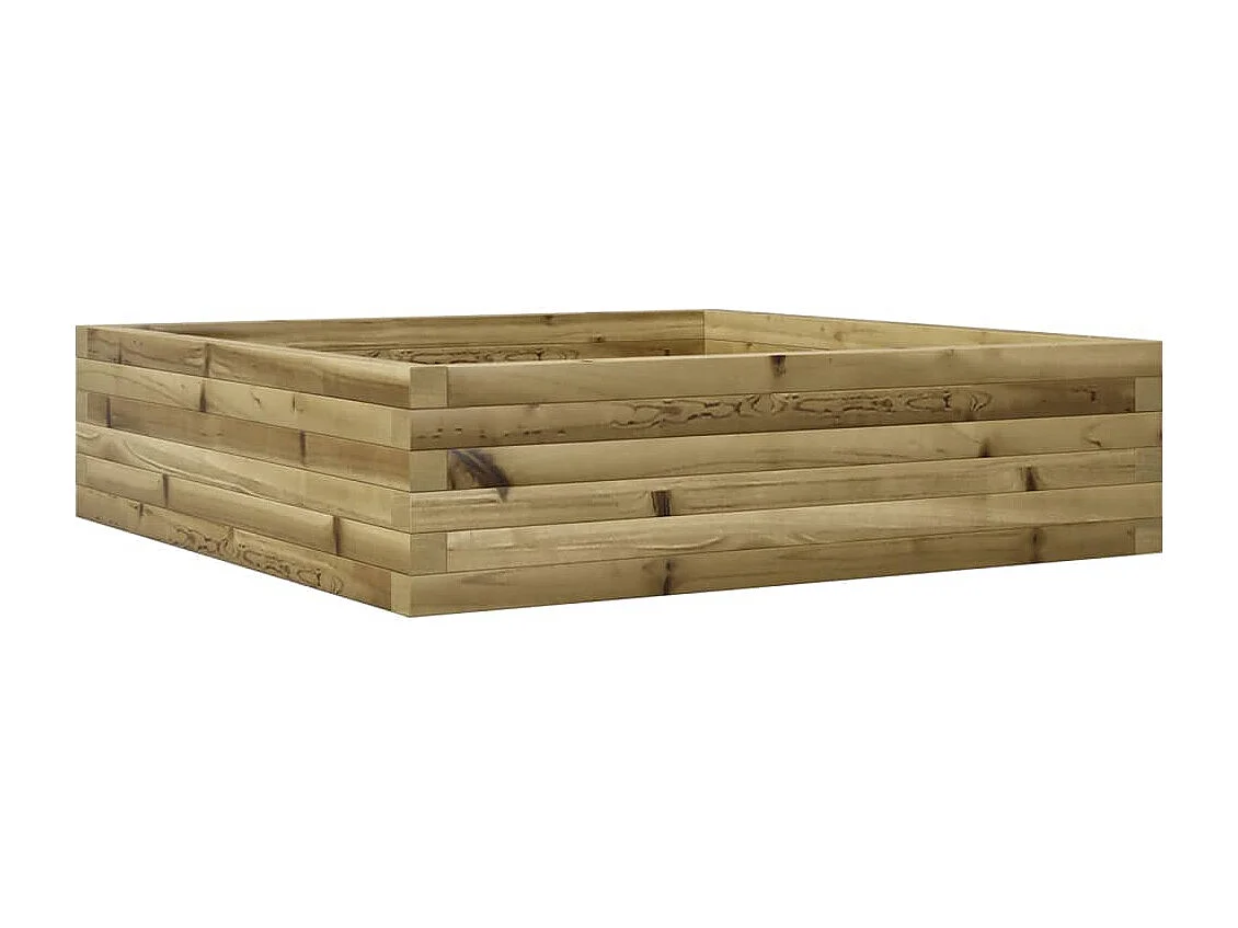 Fioriera da Giardino 90x90x23 cm in Legno di Pino Impregnato