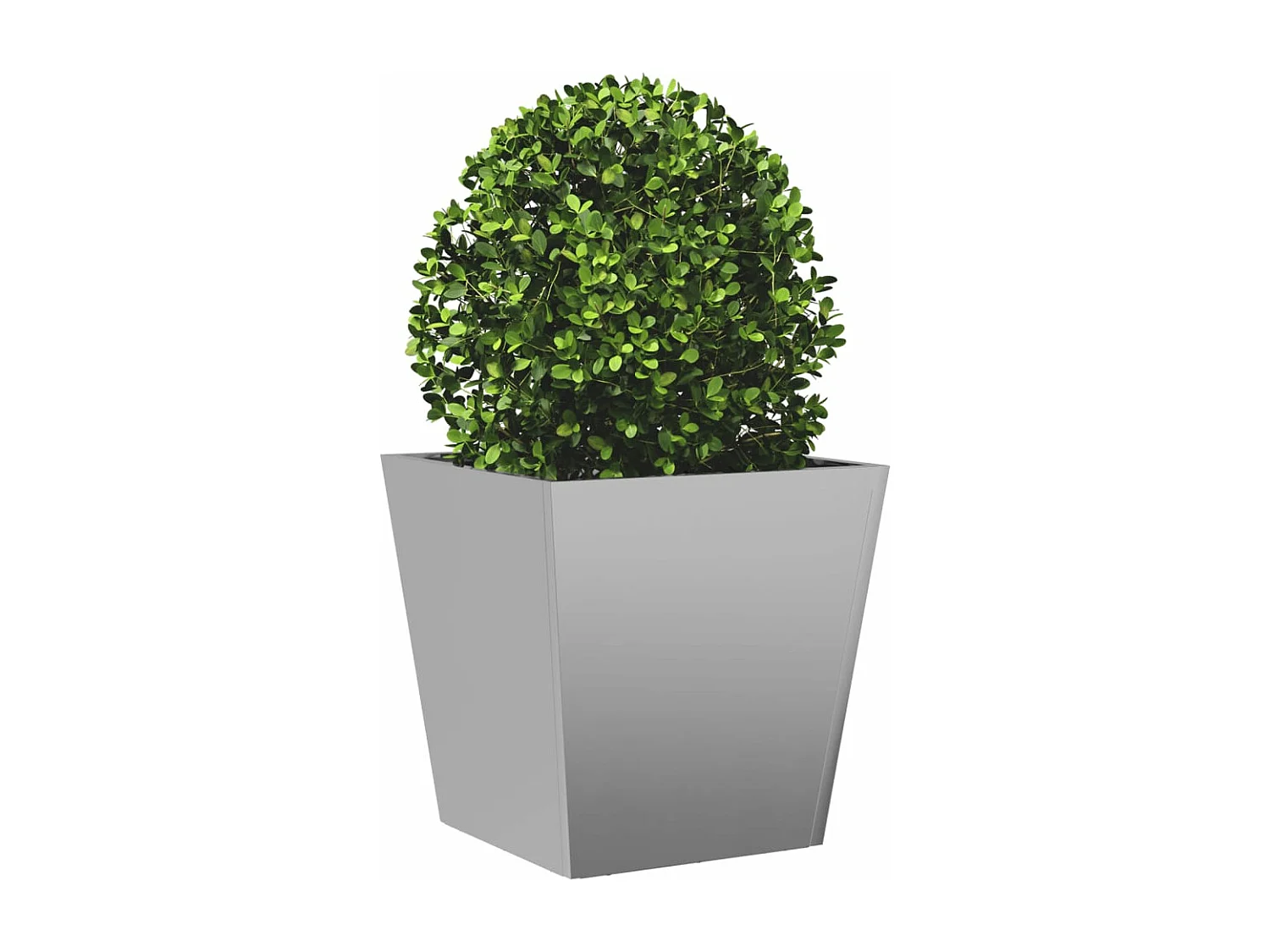 Vaso/floreira de jardim 2 pcs 40x40x40 cm aço galvanizado