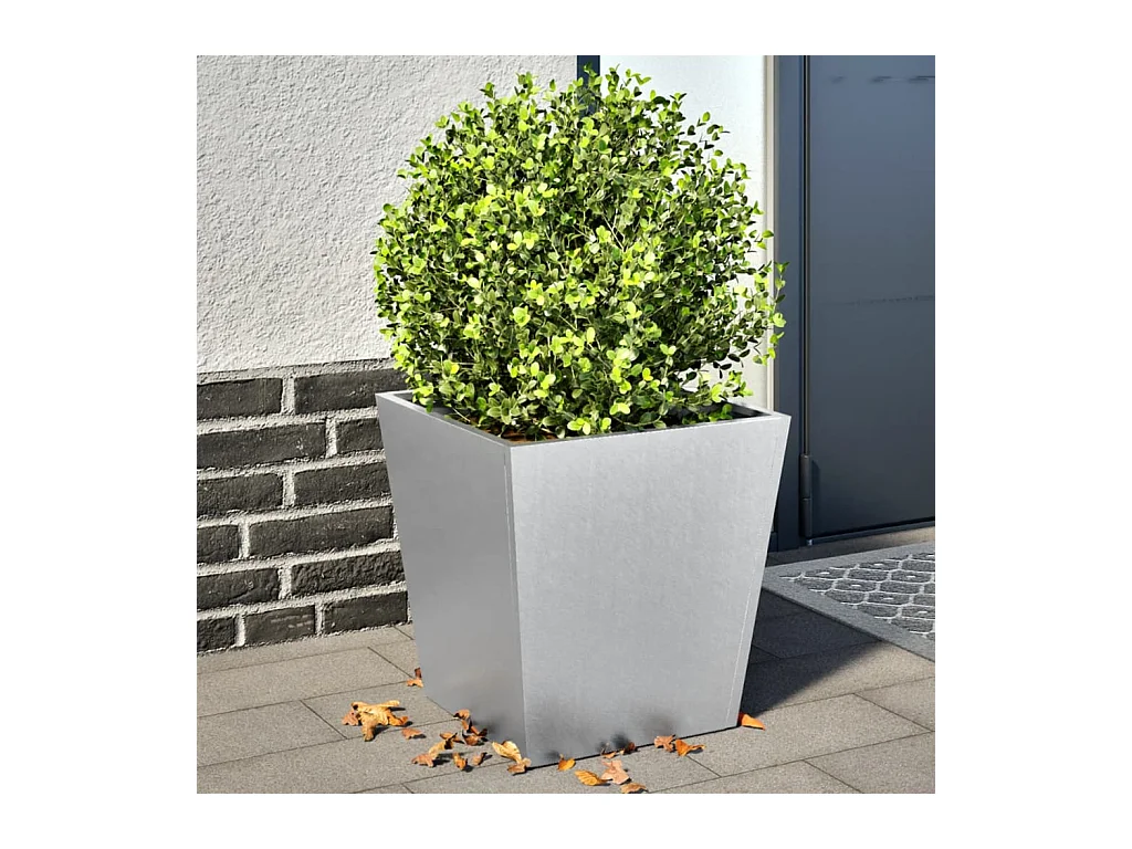 Jardinières 2 pcs 40x40x40 cm acier galvanisé