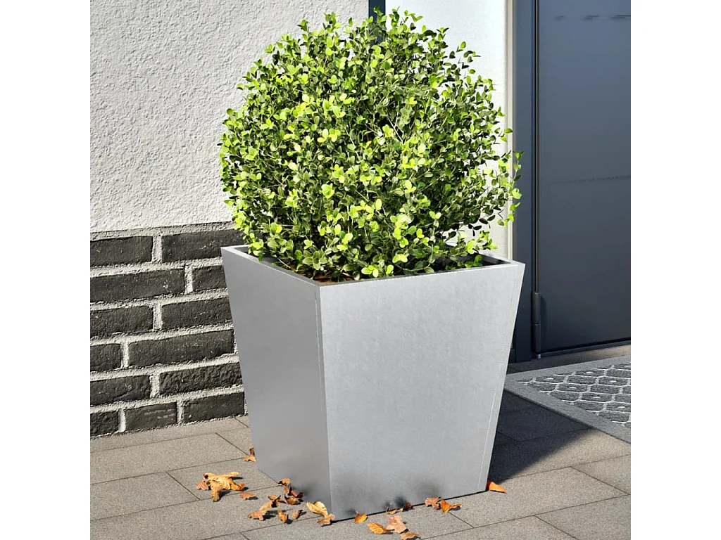 Jardinières 2 pcs 40x40x40 cm acier galvanisé