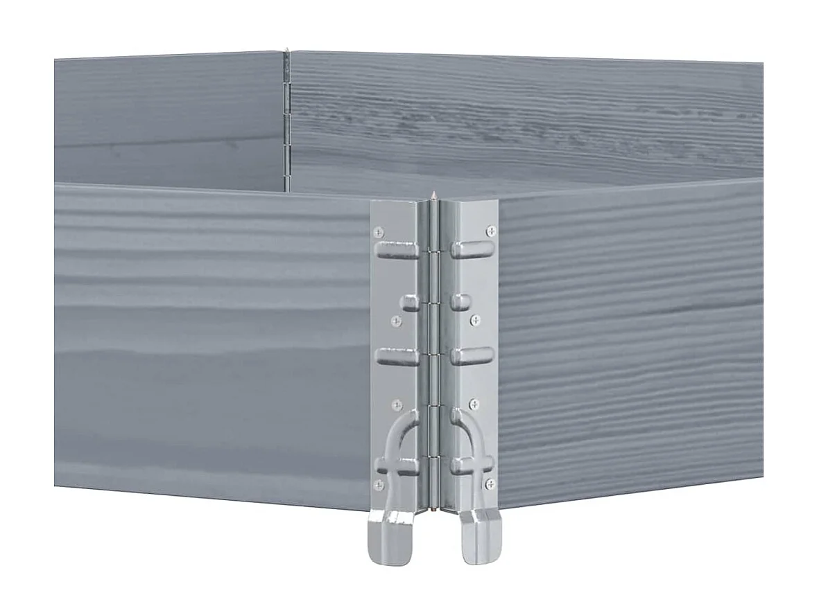 Verhoogde plantenbak zeshoekig 160x160 cm grenenhout grijs