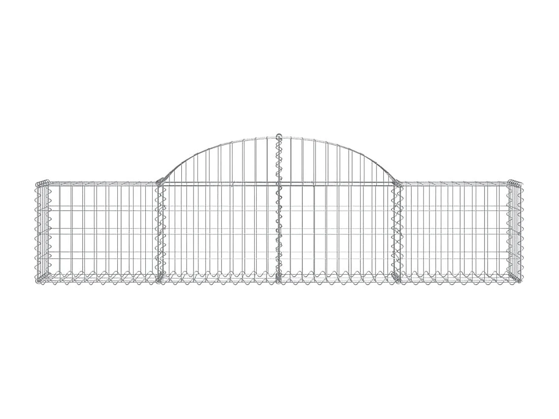 Cestos gabião arqueados 10pcs 200x30x40/60 cm ferro galvanizado