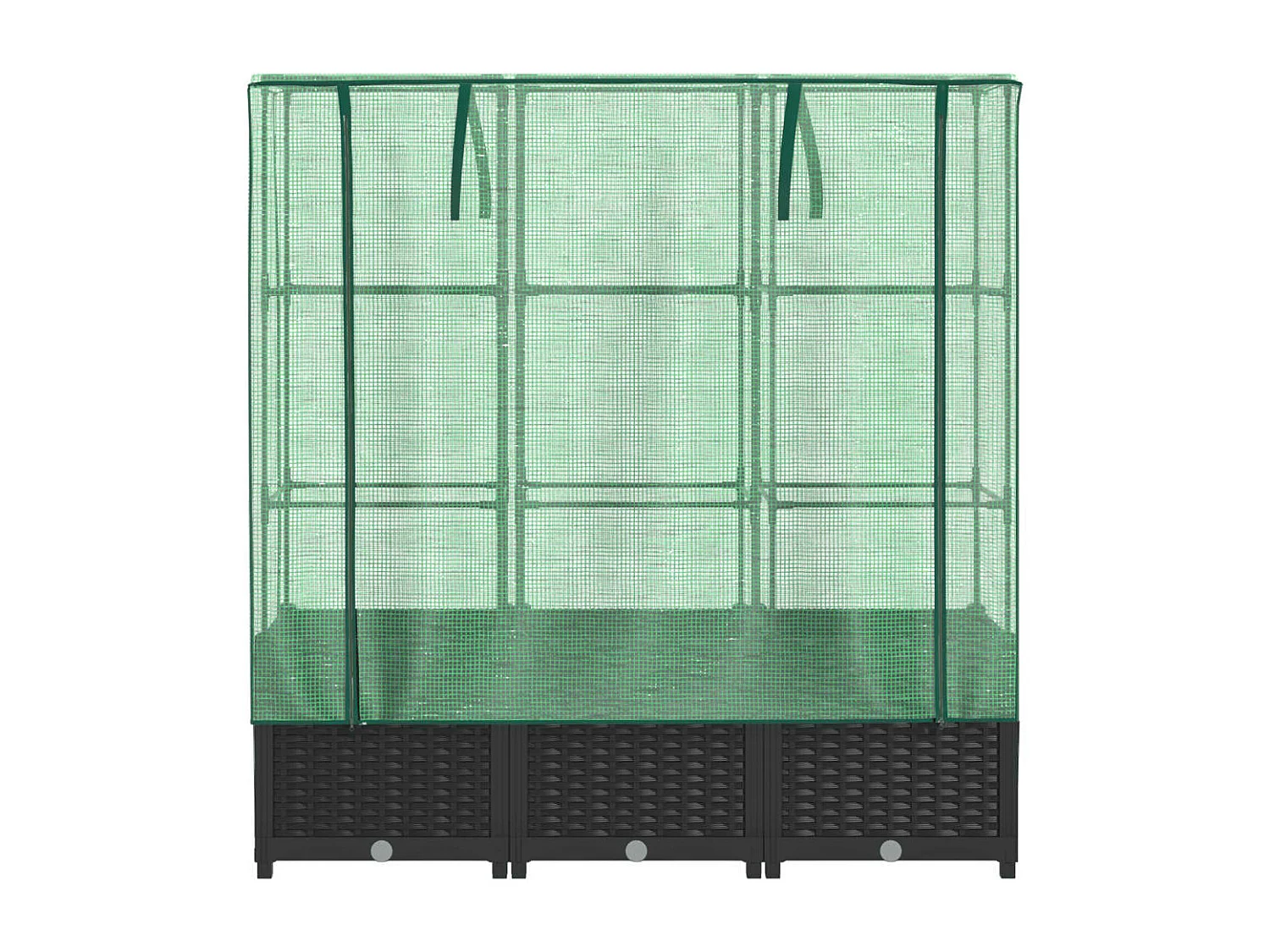 Letto Rialzato con Copertura Serra Effetto Rattan 120x40x138 cm