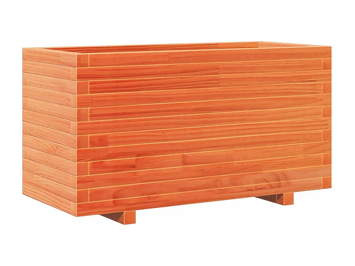 Jardinière cire marron 90x40x49,5 cm bois de pin massif