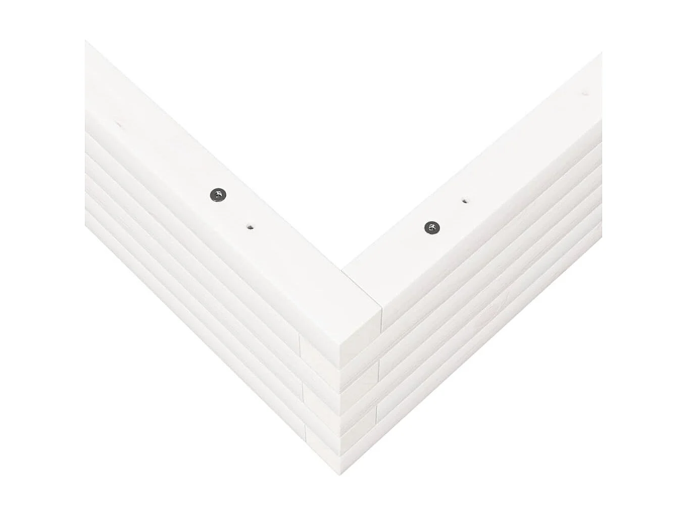 Jardinière blanc 90x90x23 cm bois de pin massif