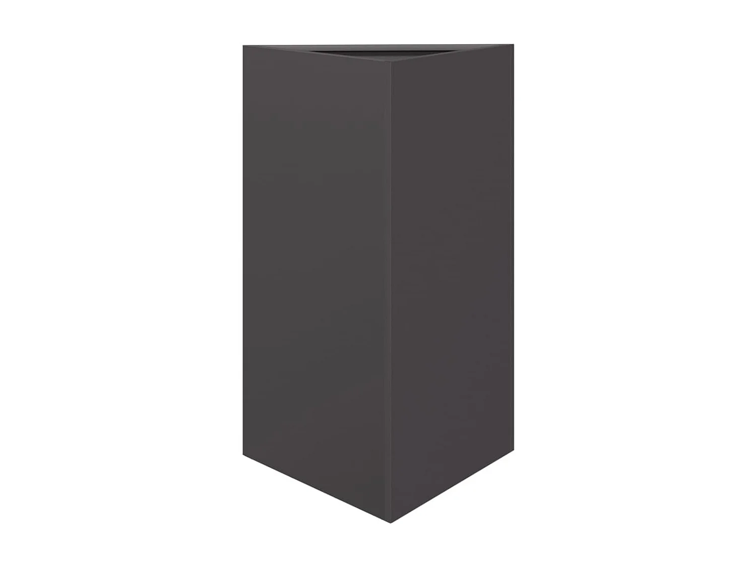 Plantenbak driehoek 50x43x75 cm staal zwart