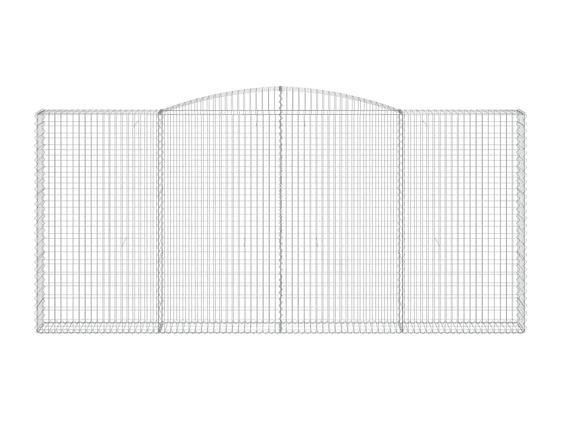 Paniers à gabions arqués 8 pcs 400x30x180/200 cm Fer galvanisé