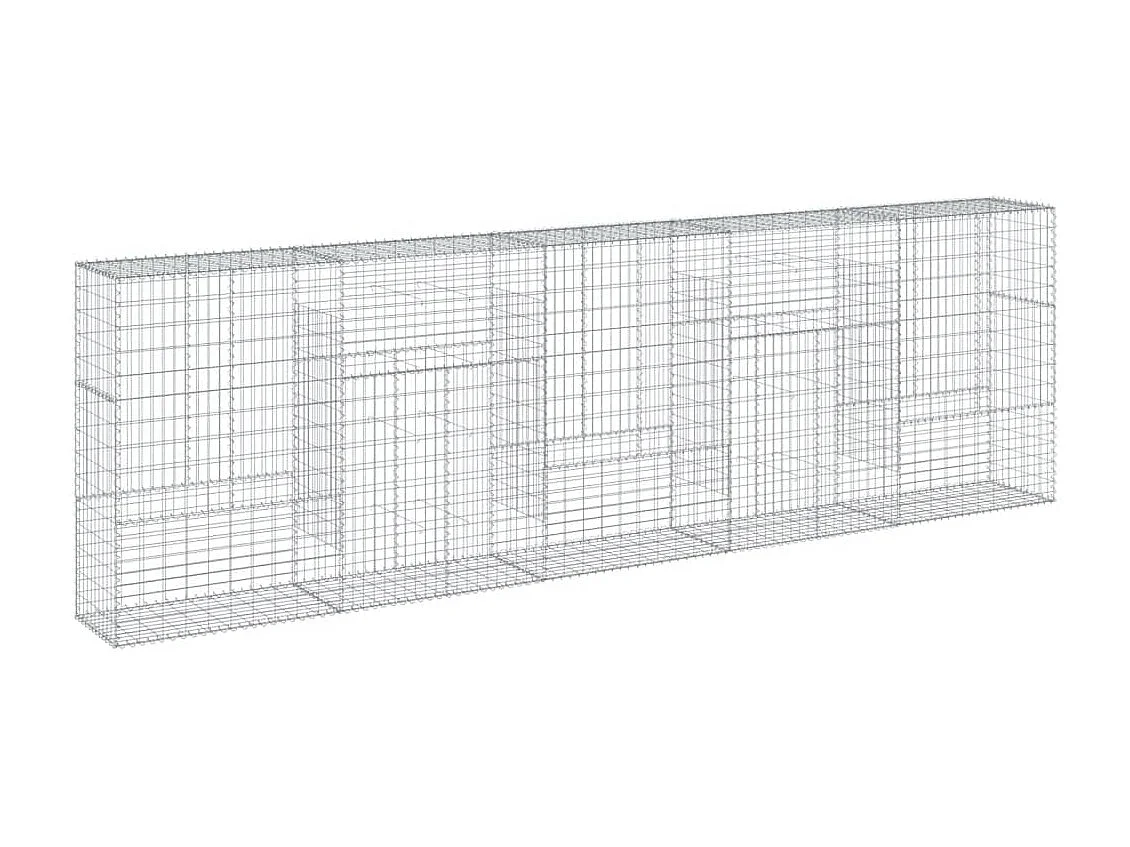 Cesta de gaviones con cubierta hierro galvanizado 500x50x150 cm