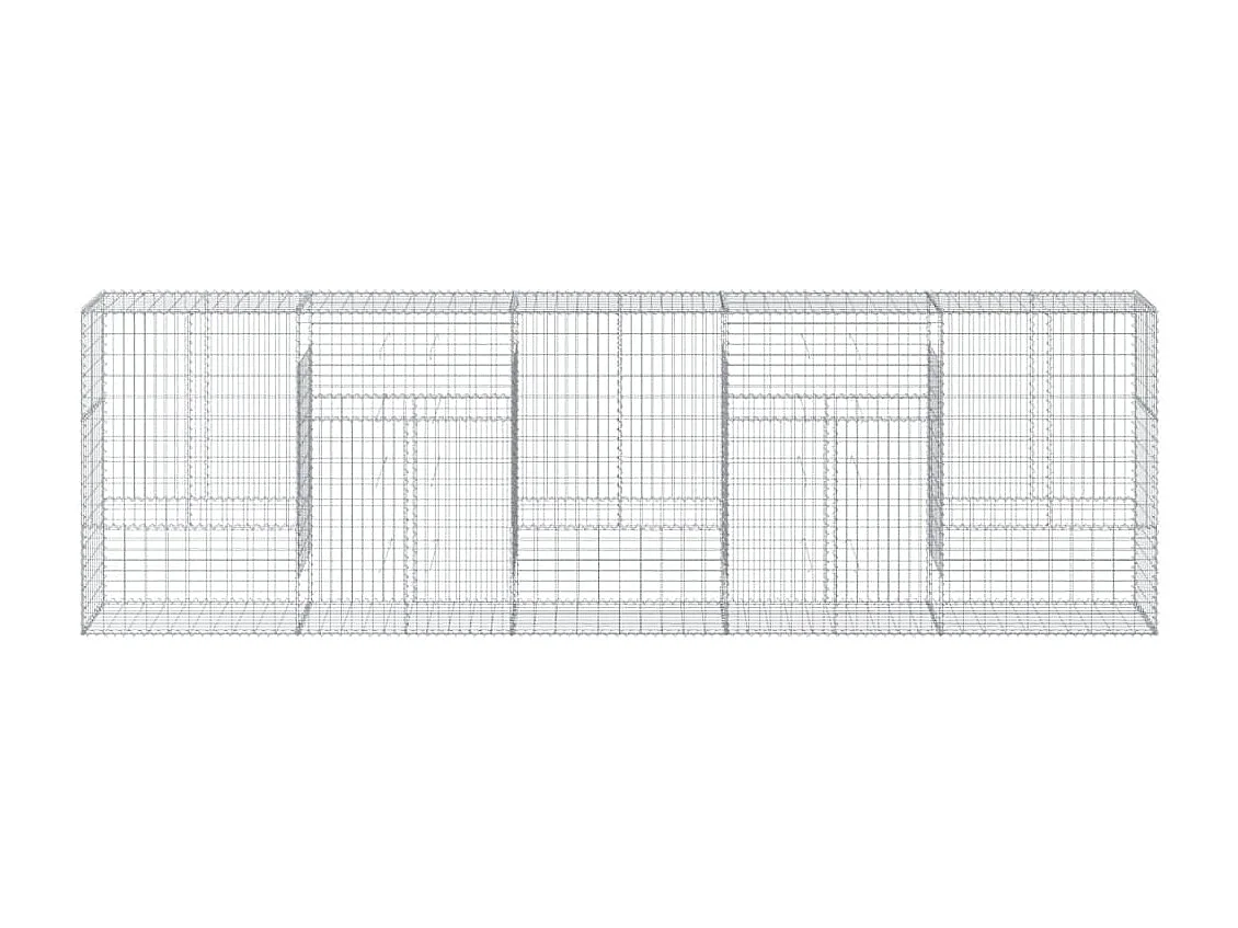 Cesta de gaviones con cubierta hierro galvanizado 500x50x150 cm