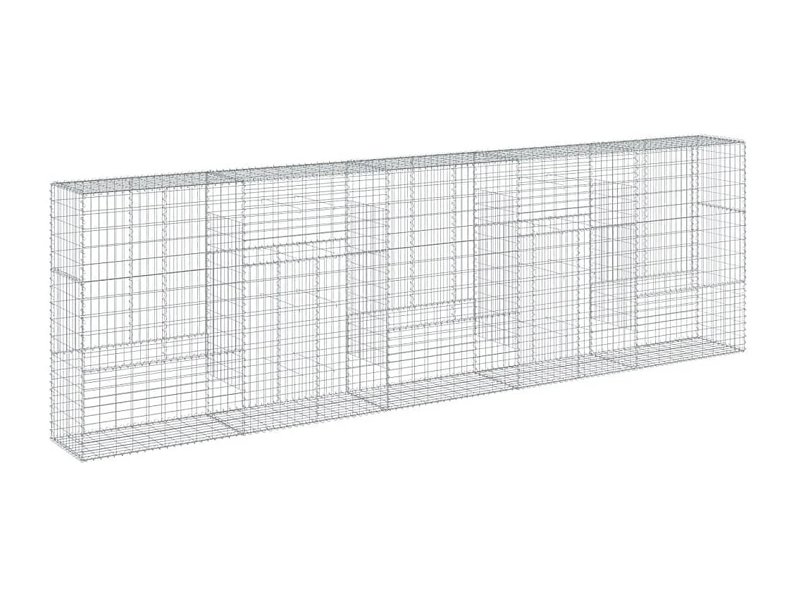 Panier gabion avec couvercle 500x50x150 cm fer galvanisé