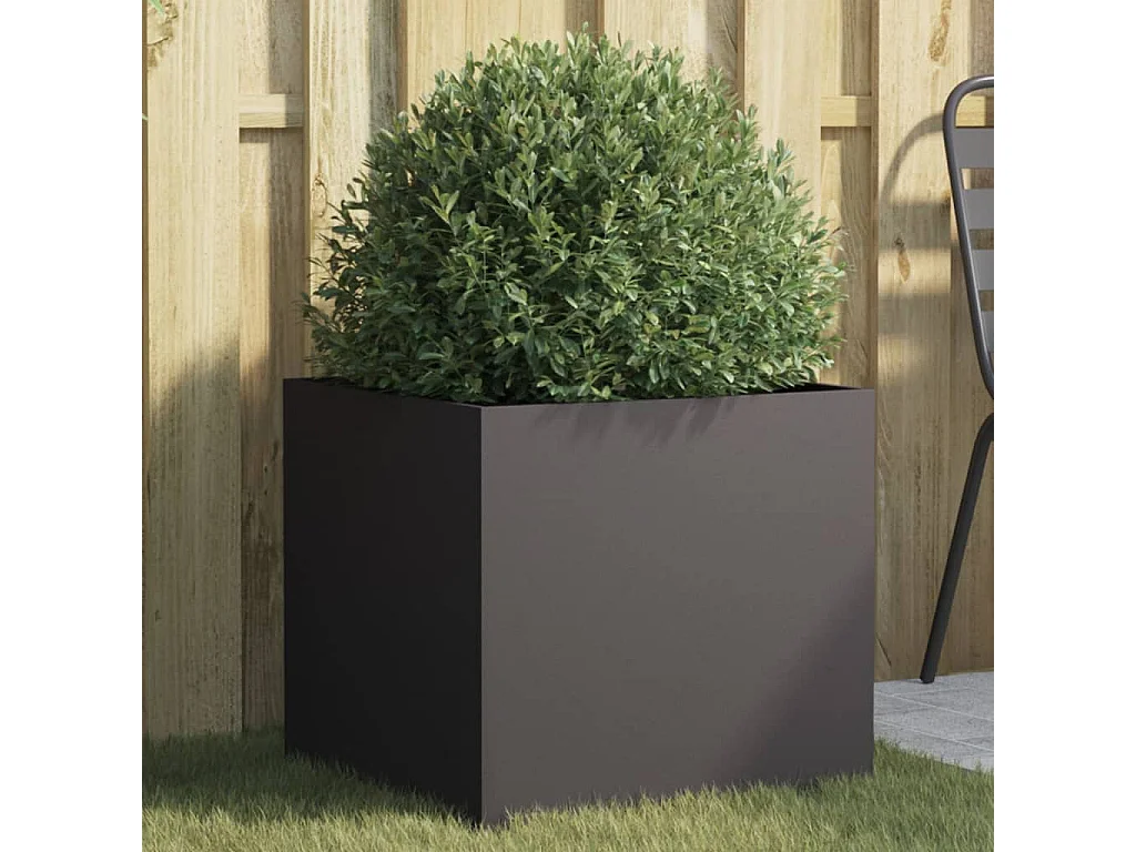 Jardinière noir 49x47x46 cm acier