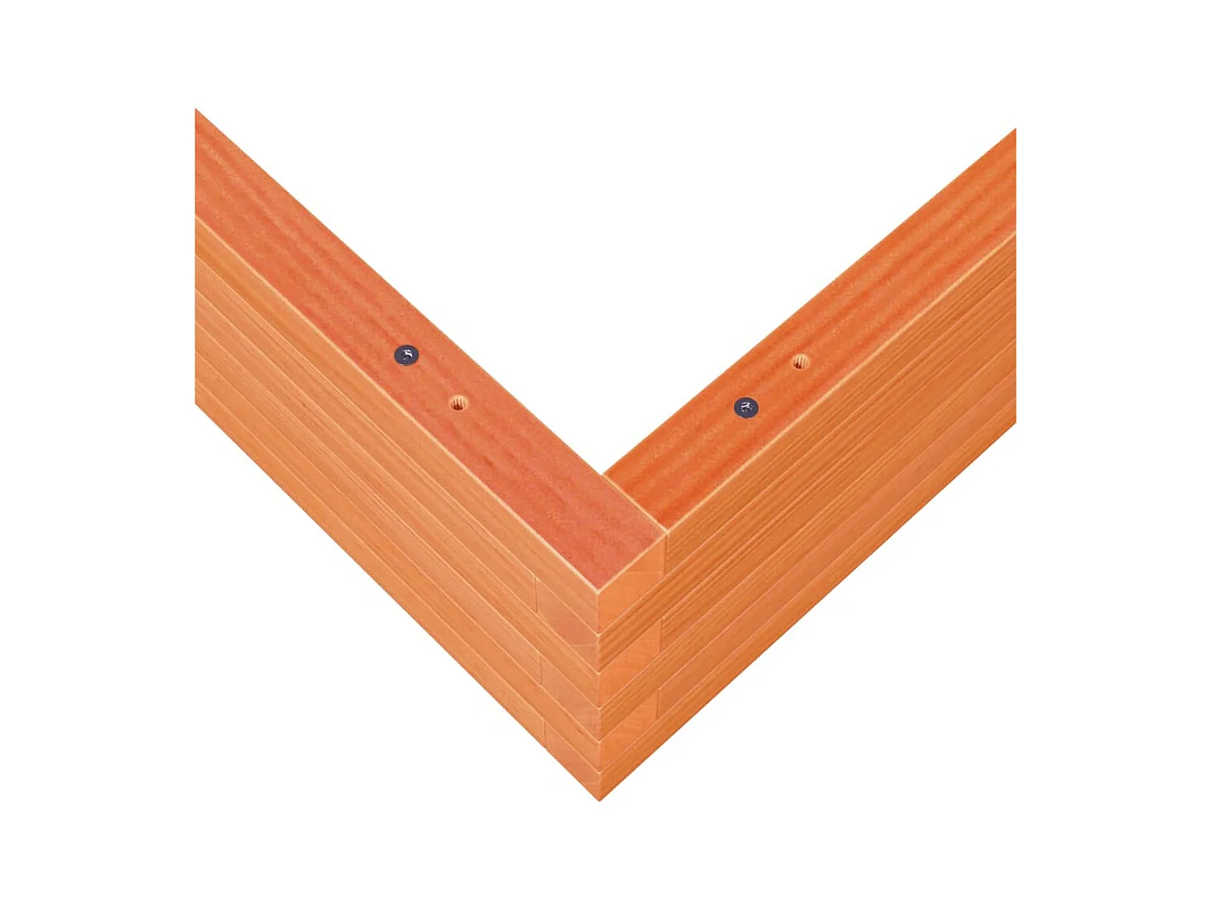 Plantenbak 110x110x23 cm massief grenenhout wasbruin