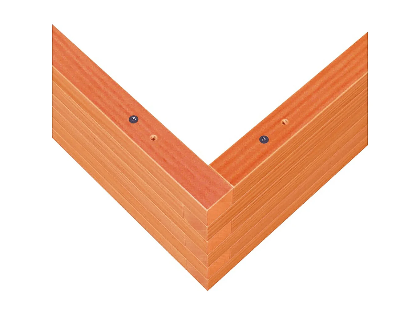 Jardinière cire marron 110x110x23 cm bois de pin massif