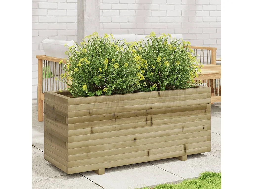 Jardinière 110x40x49,5 cm bois de pin imprégné