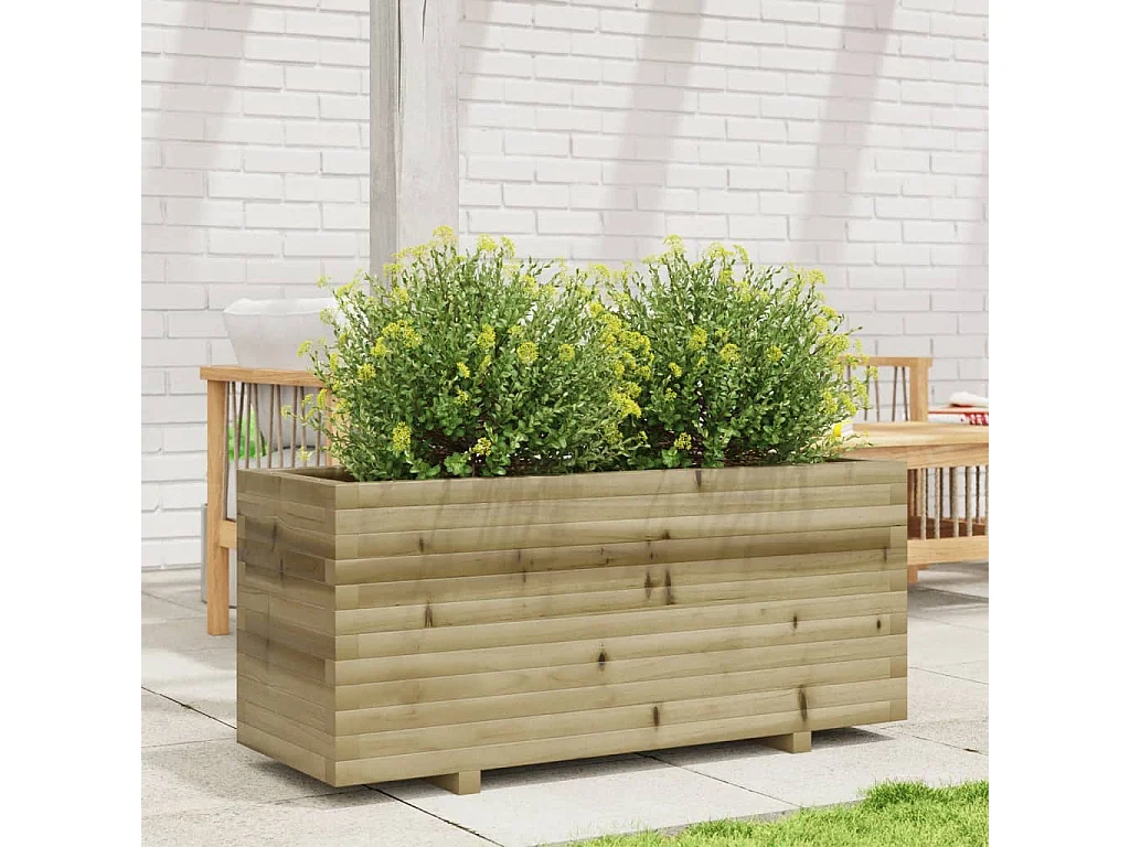 Jardinière 110x40x49,5 cm bois de pin imprégné