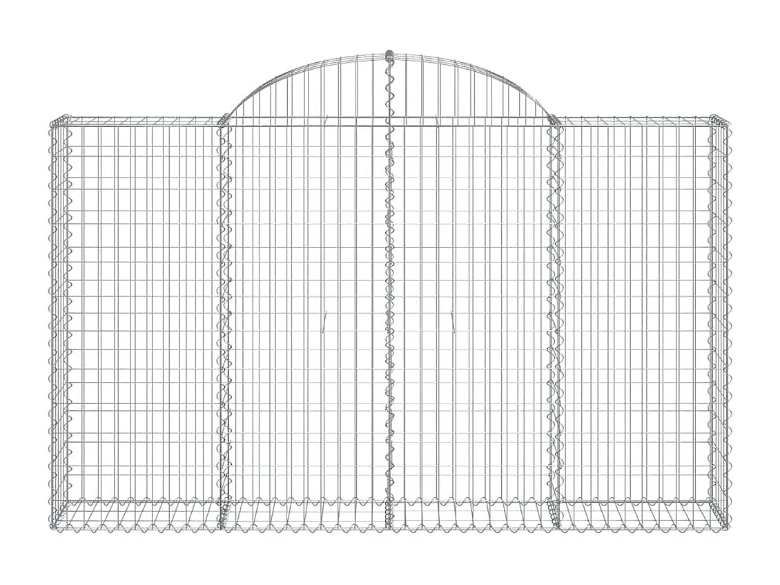 Cestos gabião arqueados 40 pcs 200x30x120/140 ferro galvanizado