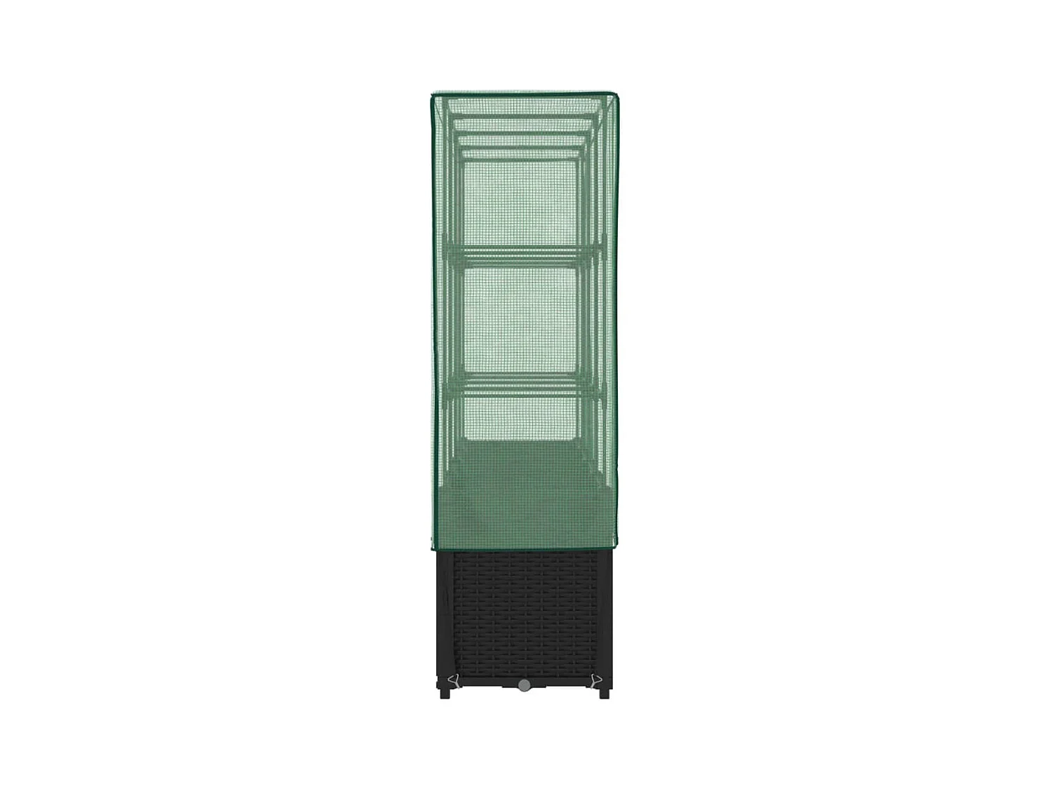 Jardinière surélevée avec housse aspect rotin 160x40x153 cm