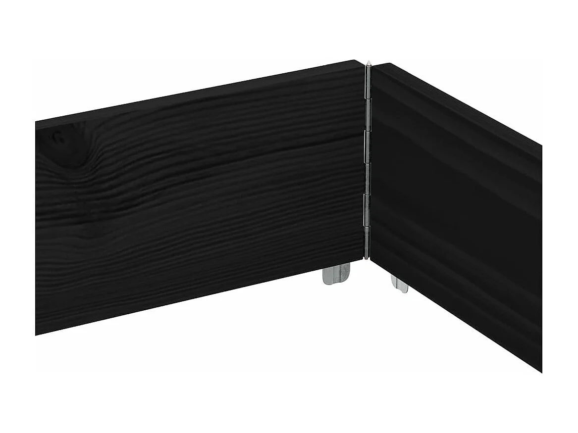 Jardinière noir 150x100 cm bois massif de pin