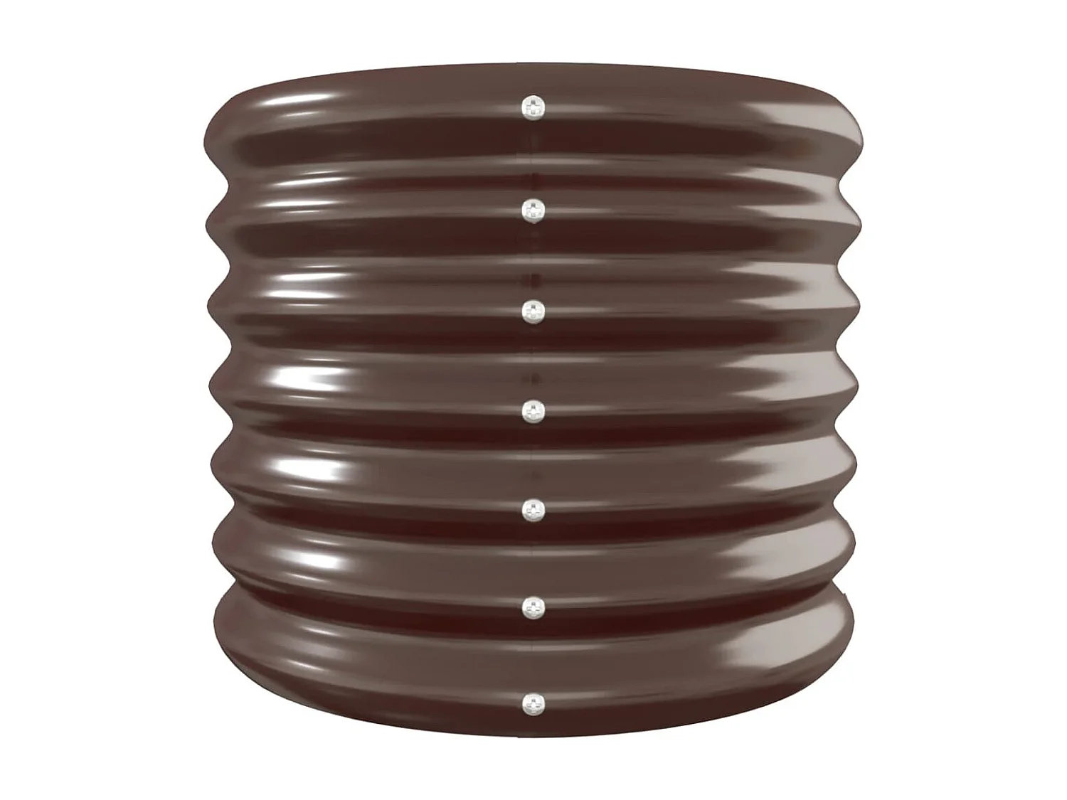 Canteiro elevado jardim 332x40x36cm aço revestido a pó castanho