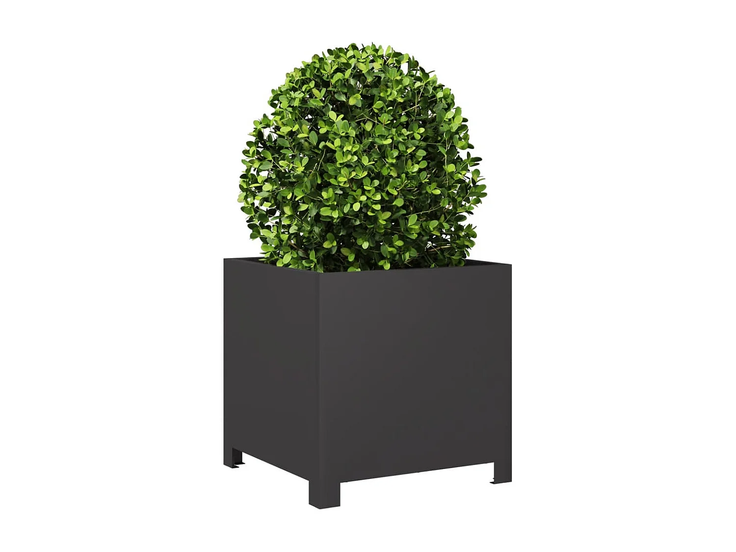 Vaso/floreira de jardim 40x40x40 cm aço preto