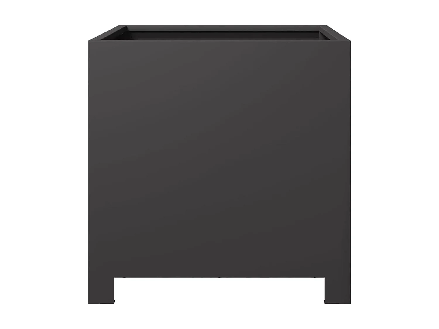 Vaso/floreira de jardim 40x40x40 cm aço preto