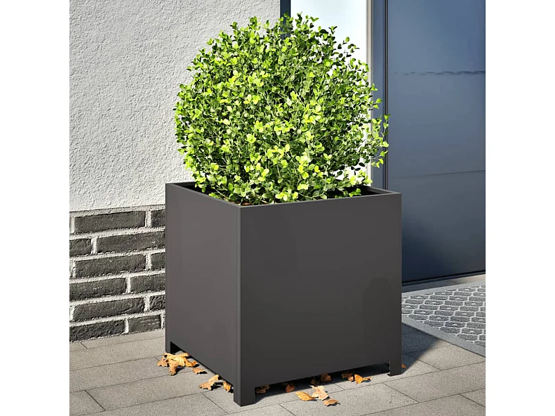 Plantenbak 50x50x50 cm staal zwart