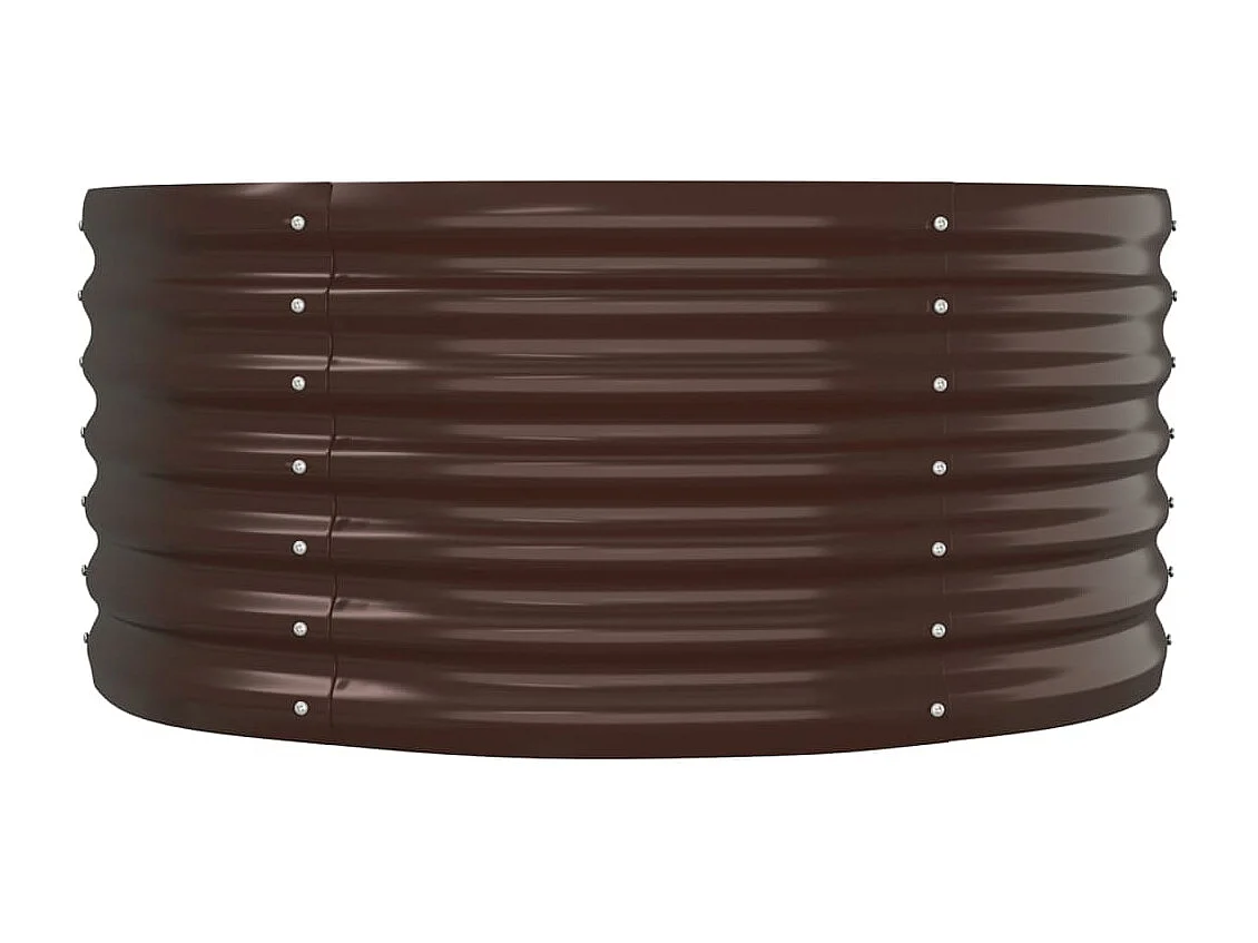 Lit surélevé de jardin Acier enduit de poudre marron