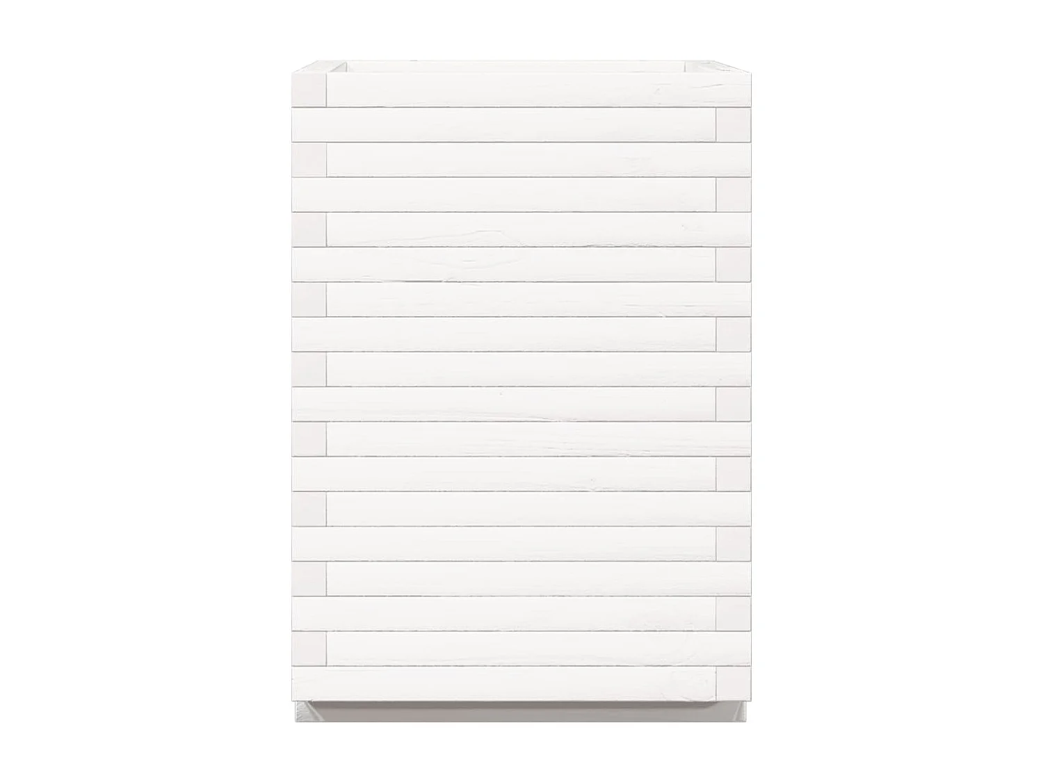 Vaso/floreira de jardim 50x50x72 cm pinho maciço branco