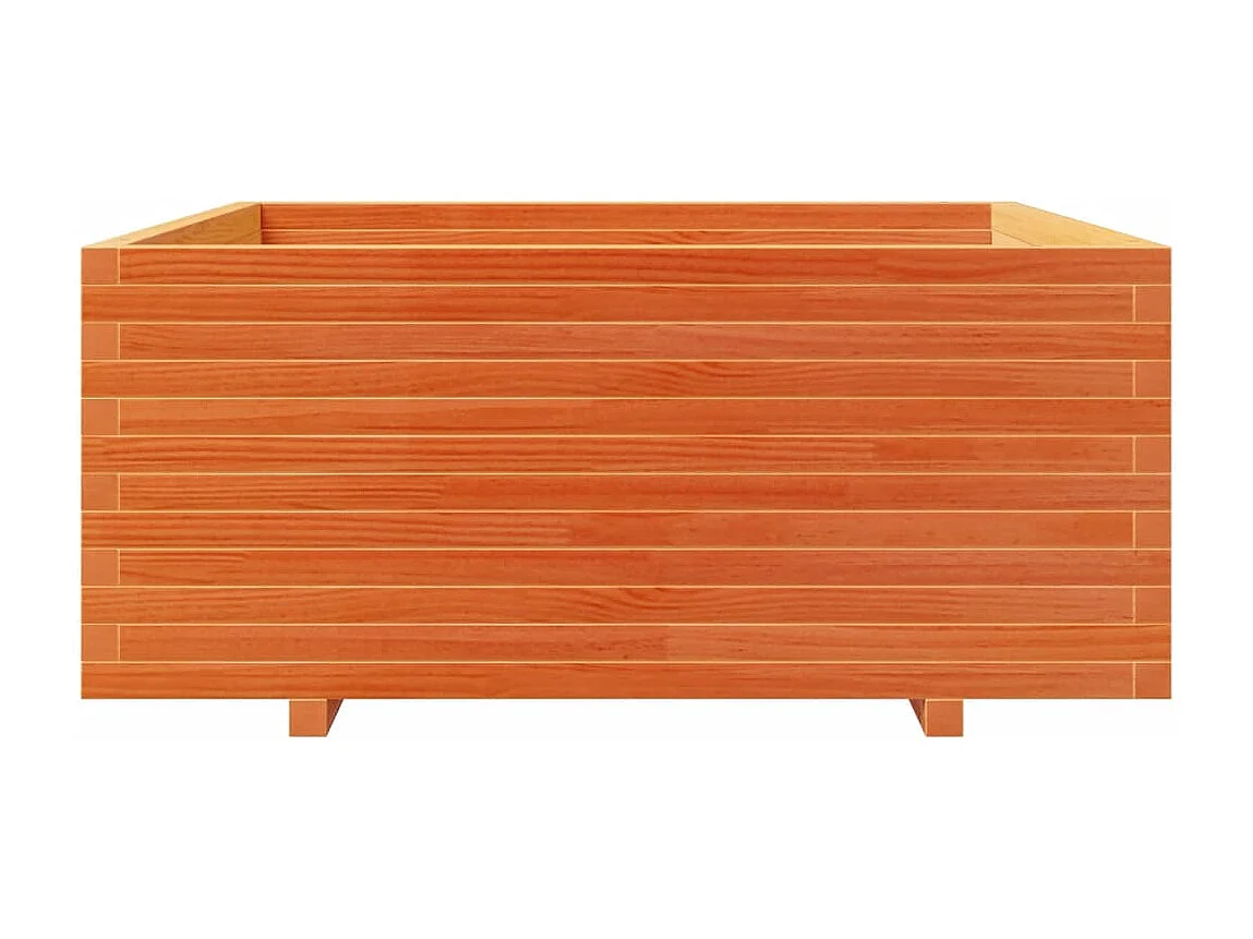 Jardinière cire marron 110x110x49,5 cm bois de pin massif